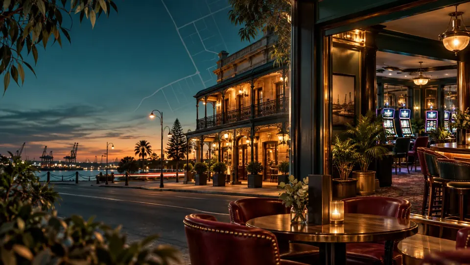 Port Road pub atmosphere at dusk